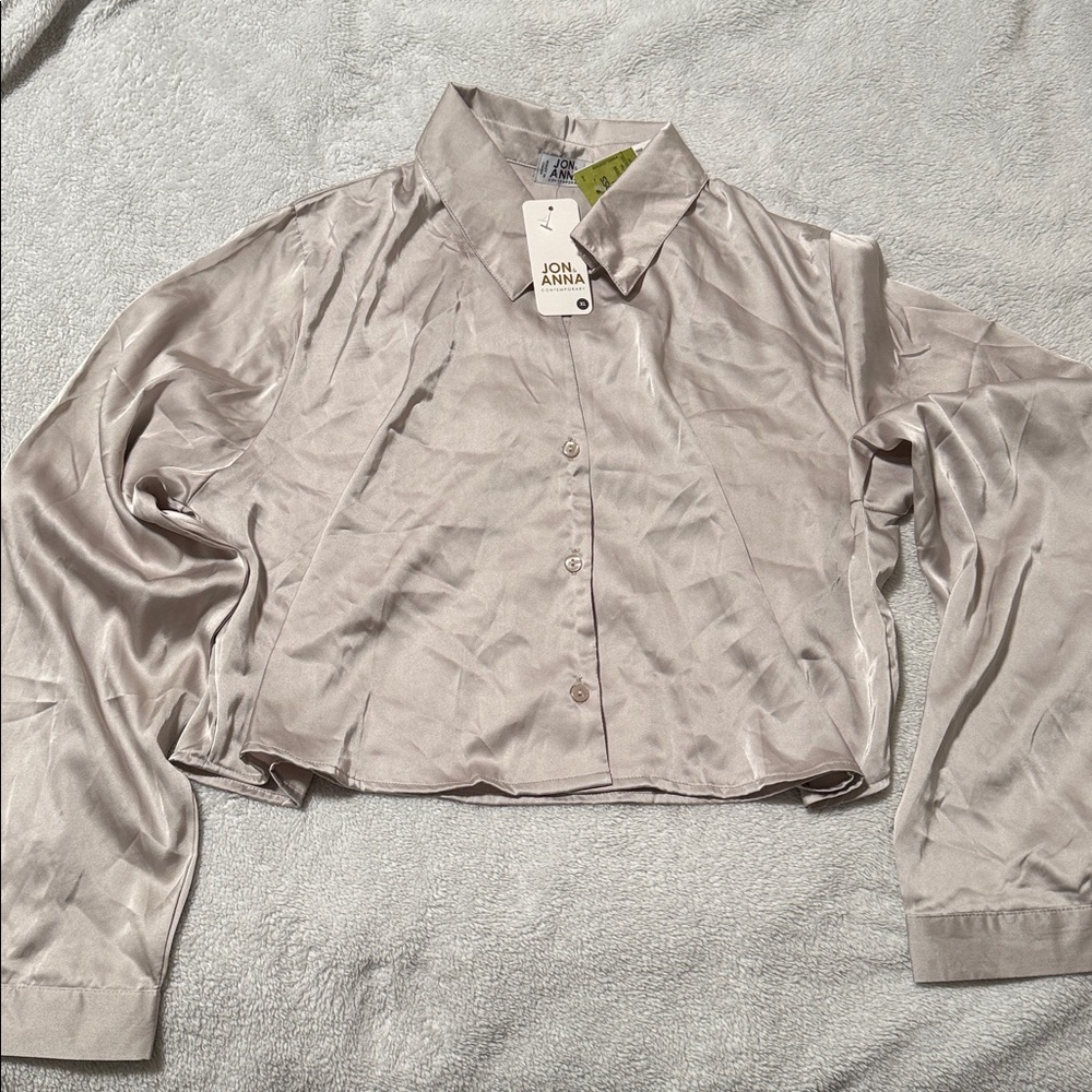 Jon & Anna Silver Satin Blouse
